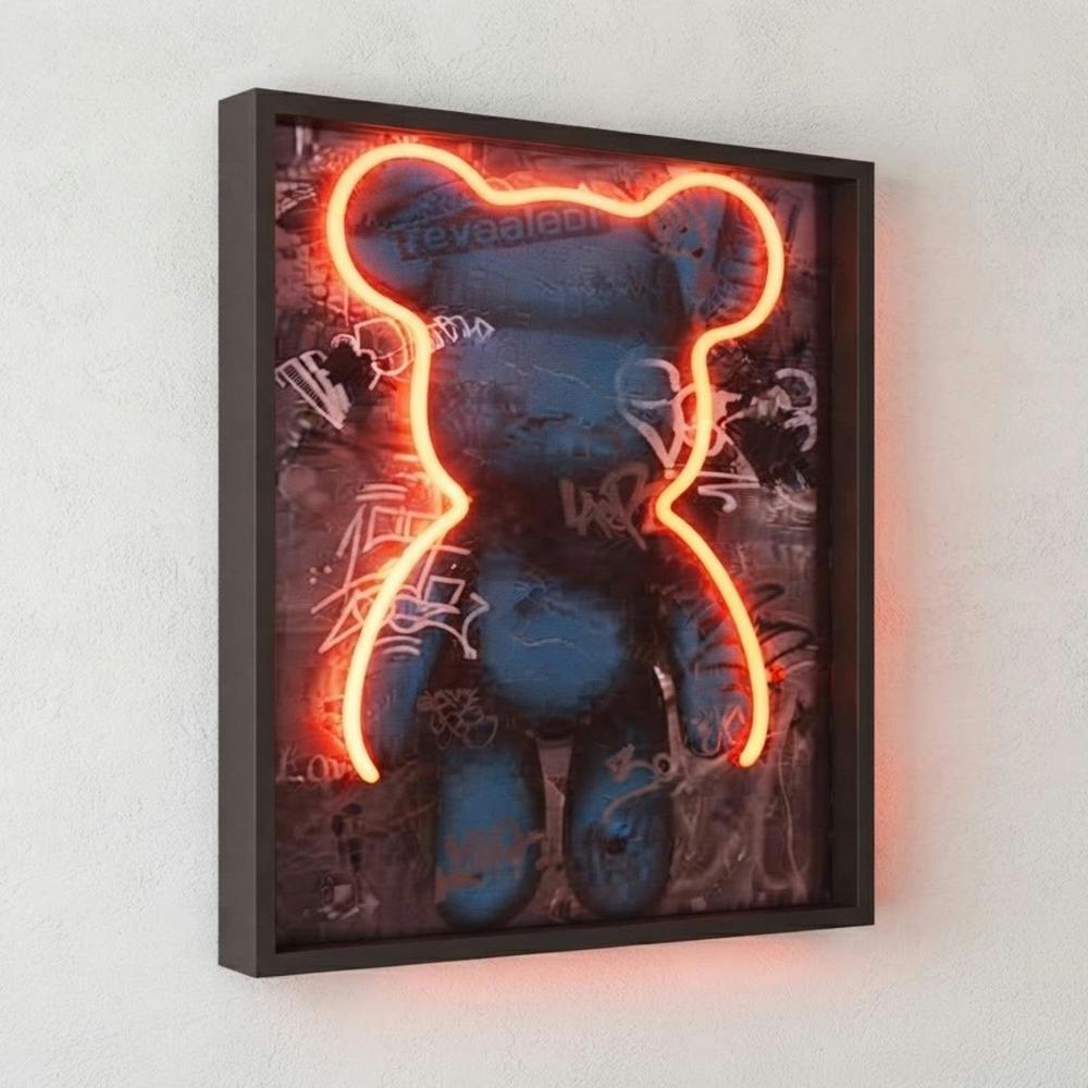 Garden Greatness Street Bear Design Neon Light Wall Art