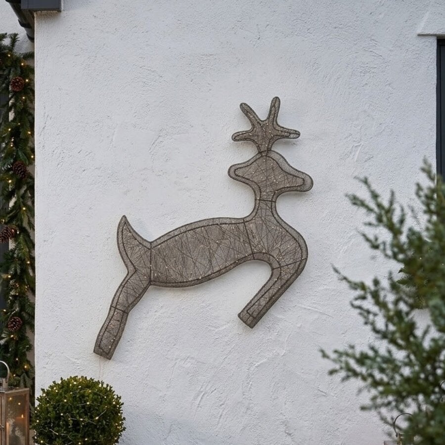 Garden Greatness Halo Leaping Illuminated Reindeer Display