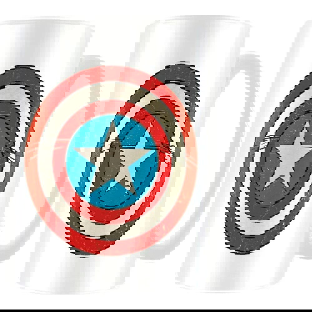 Marvel Shield Captain America Mug - White/Red/Blue