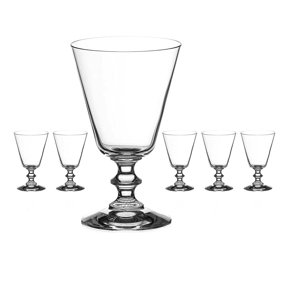 Diamante Elizabeth Crystal Red Wine Glasses - Set of 6