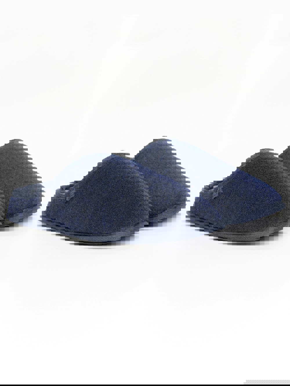 Crosshatch Miyabi Fur Slipper Mule Navy