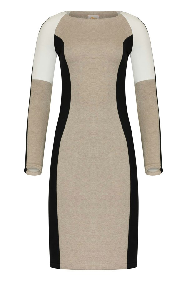 Bo Carter Bodycon Gua Dress in Organic Fleece - Beige