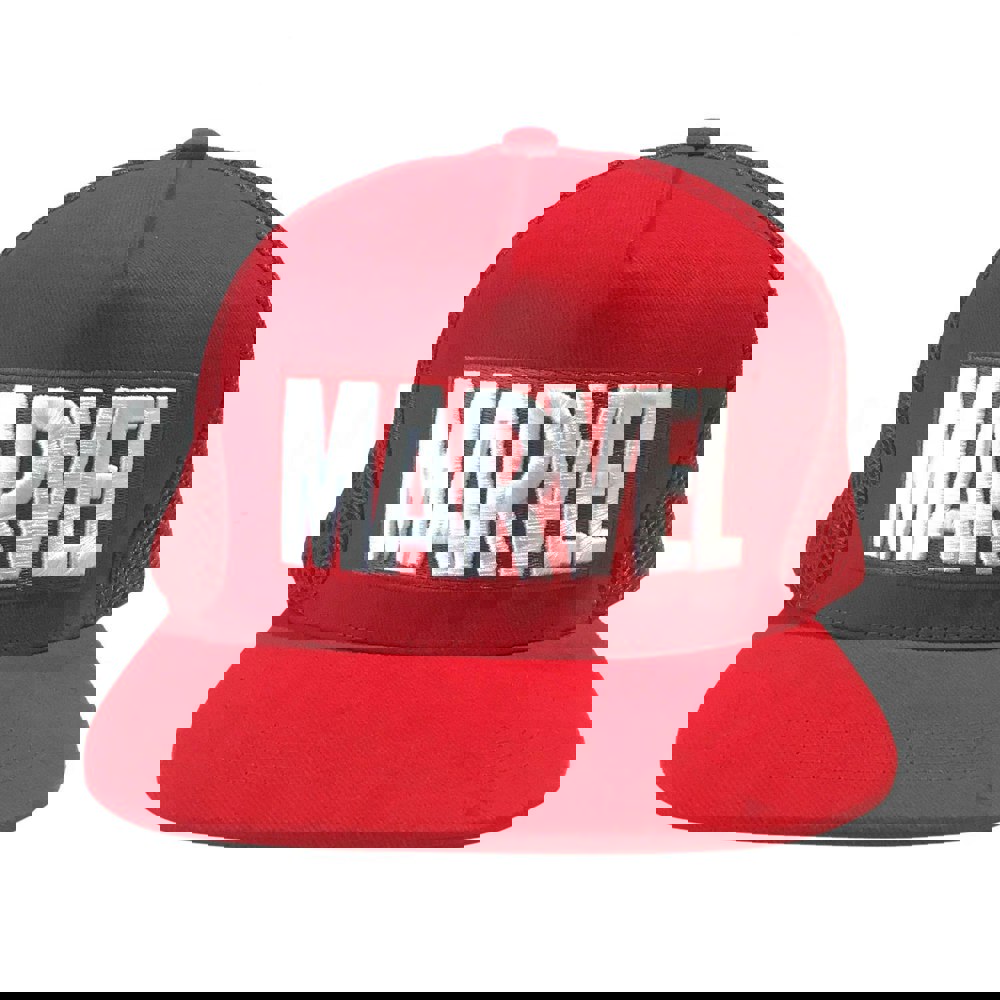 Marvel Logo Snapback Cap - Red