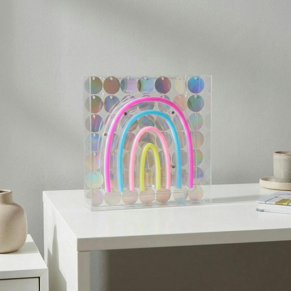 Garden Greatness Vibrant Rainbow Neon-Style Wall Mantel Sign