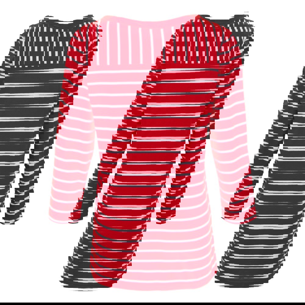 Regatta Womens/Ladies Baylette II Striped T-Shirt - High Risk Red/White