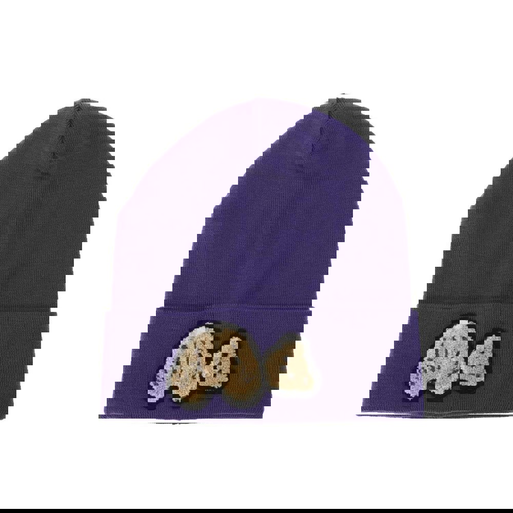 Palm Angels Unisex Adult Bear Beanie - Purple