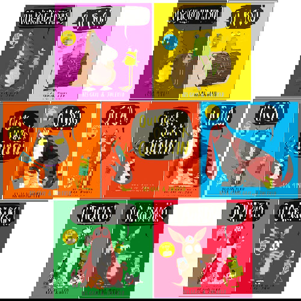 Kes Gray Oi Frog and Friends Collection 7 Books Set (Oi Duck-billed Platypus, Oi Frog, Oi Cat, Quick Quack Quentin, Oi Dog, Oi Puppies and More)