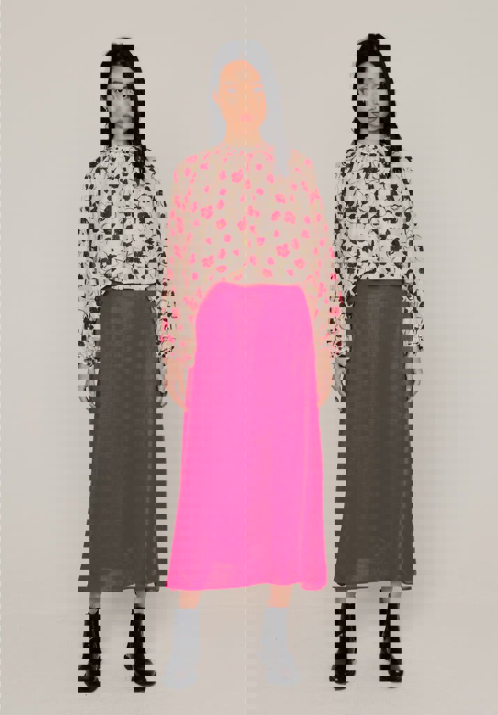 Poppy Midi Skirt in PInk