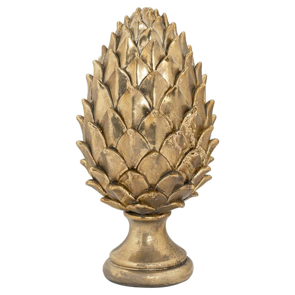 Hill Interiors Ceramic Pinecone Ornament - Gold