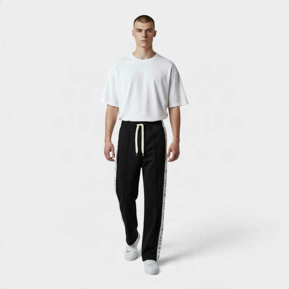 Casablanca Casa Icons Tape Sweatpants Black