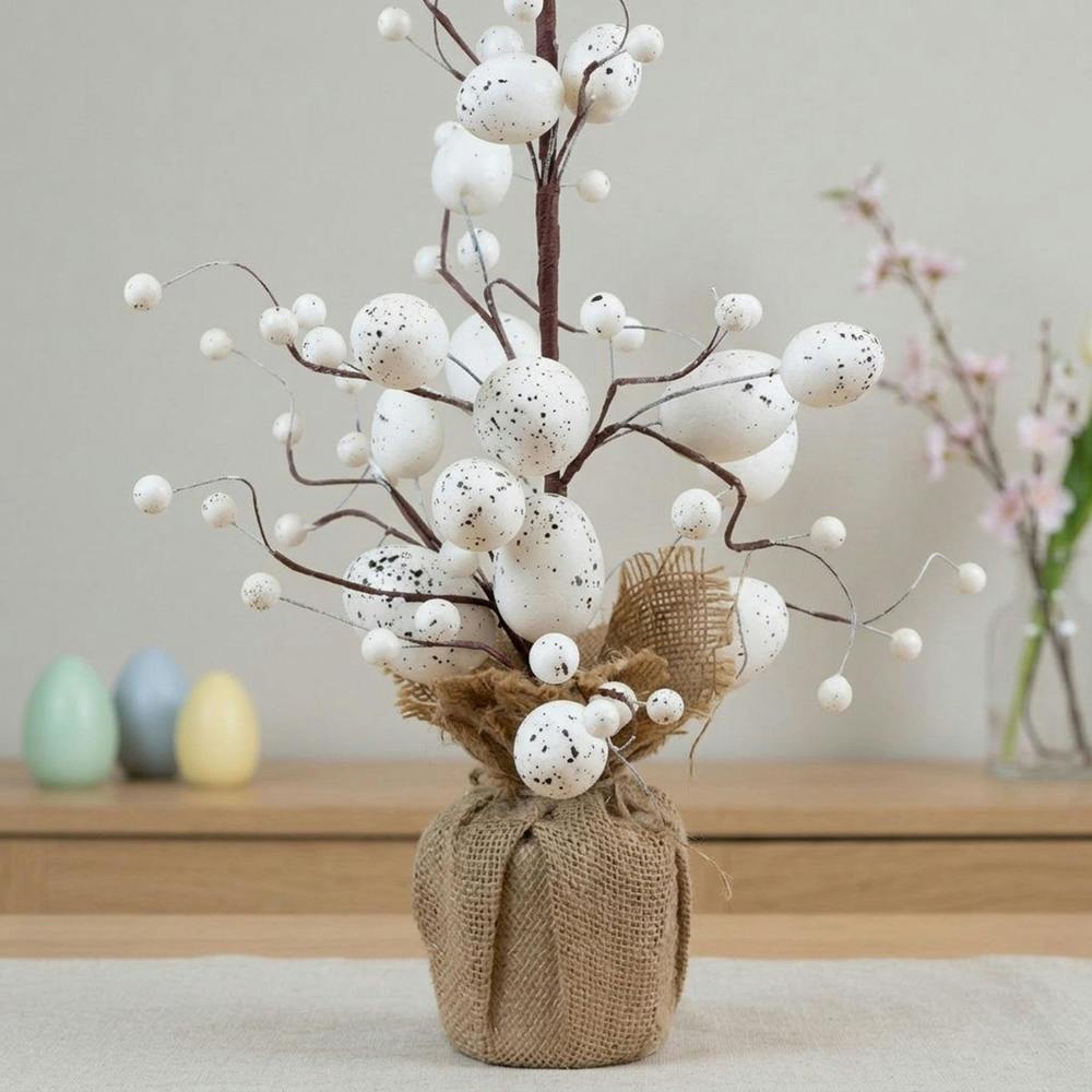 Garden Greatness Blanc Easter Egg Decorative Tree