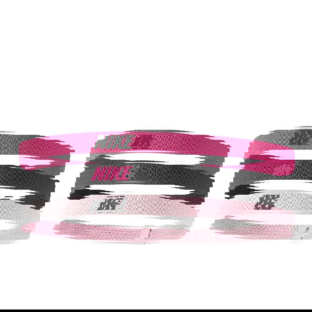 Nike Mixed Width Headband (Pack of 3) - Pink/Grey