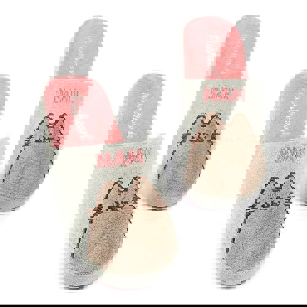Pusheen Women's Nah Slippers - Grey/Pink/Brown