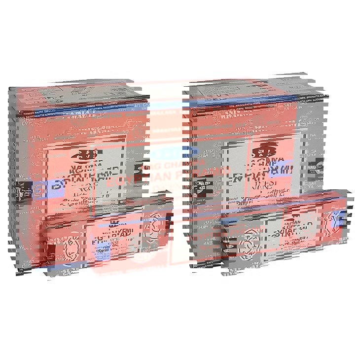Serano Set of 12 Packets of Egyptian Pyramid Incense Sticks by Satya