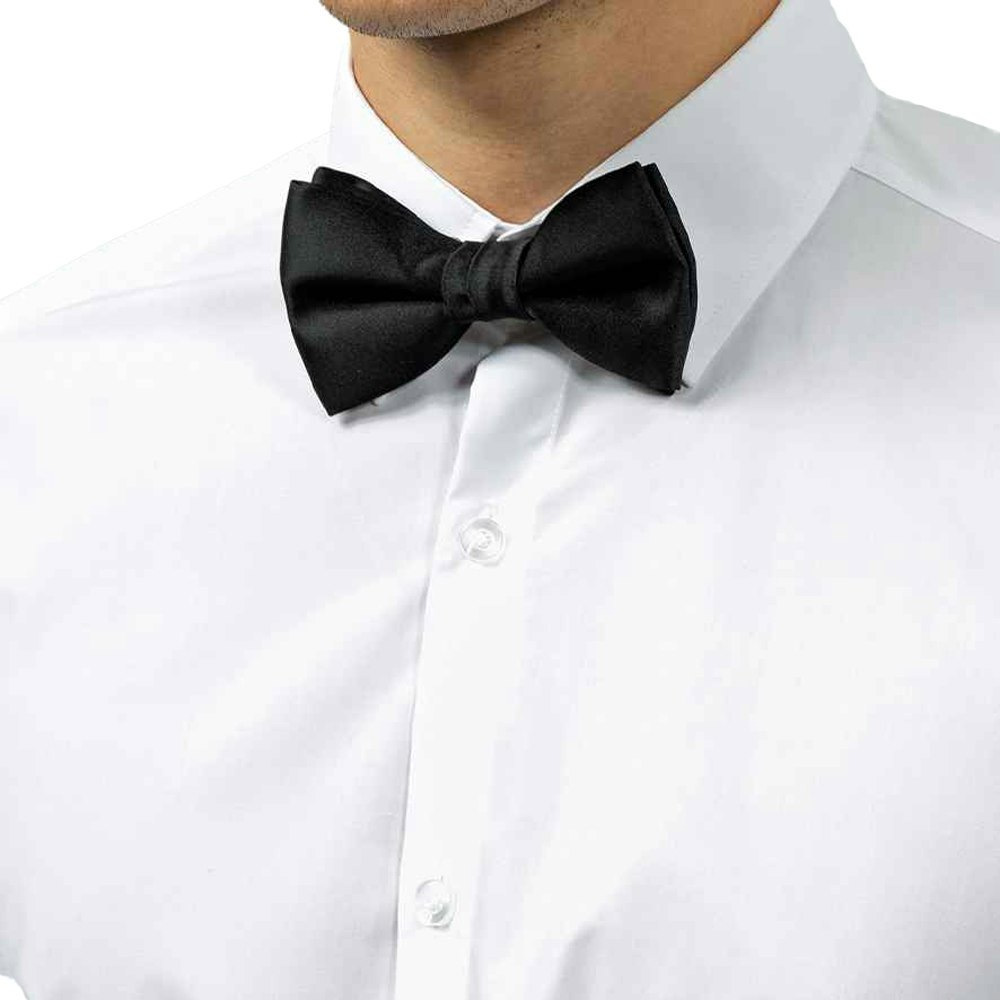 Premier Plain Polyester Bow Tie - Black
