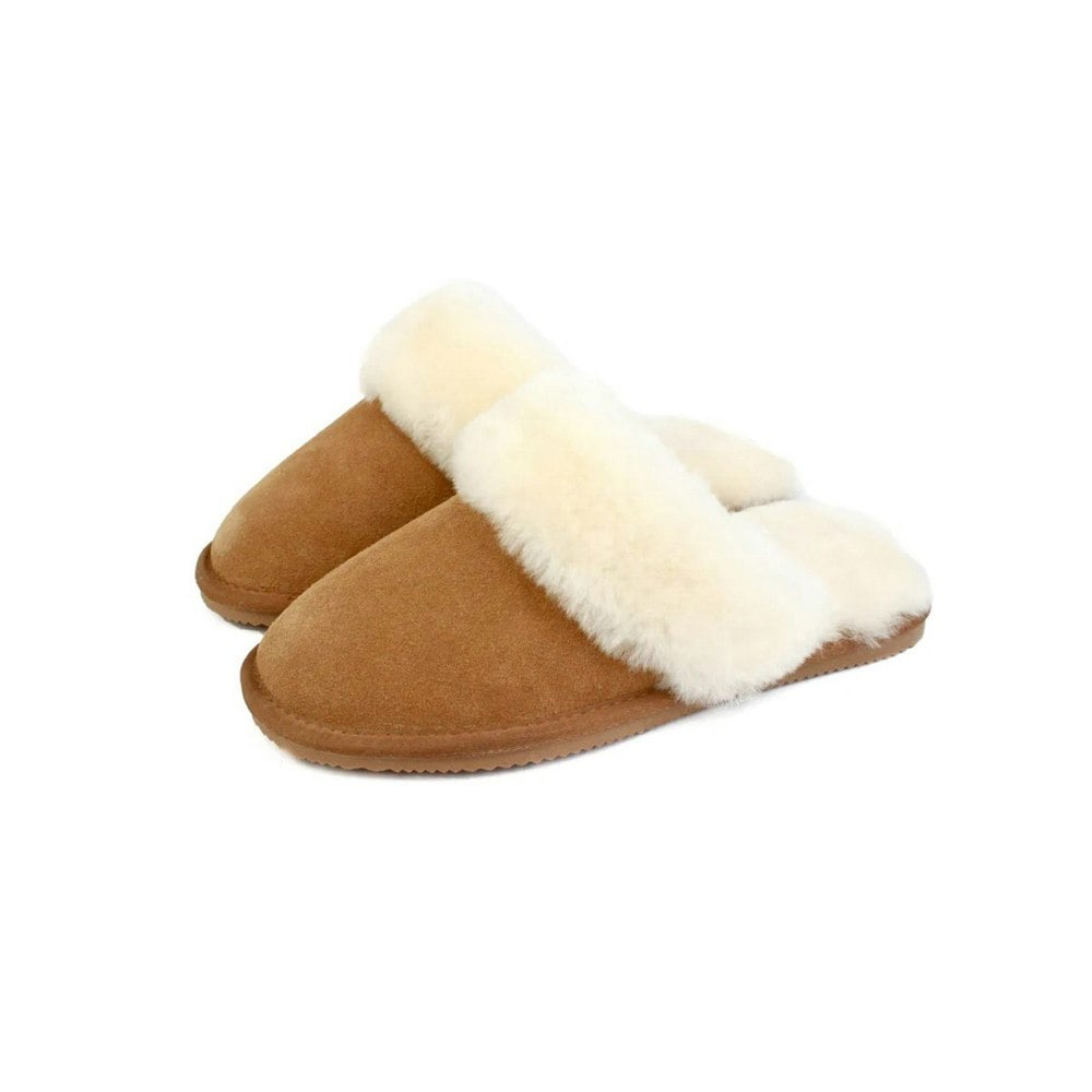 Eastern Counties Leather Womens/Ladies Grace Sheepskin Slippers - Chestnut