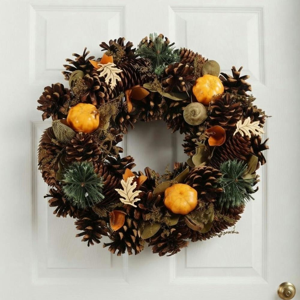 Garden Greatness Decorative Autumn Harvest Pumpkin Wreath