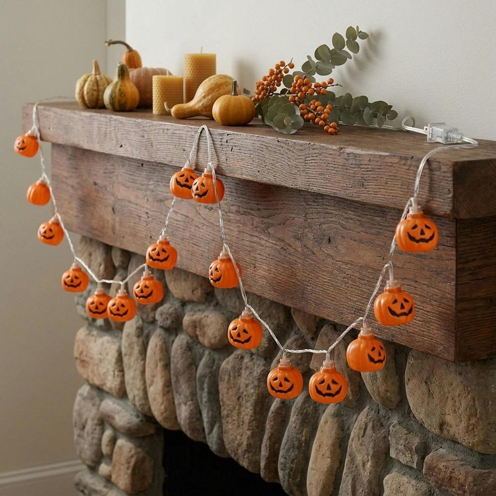 Garden Greatness Hanging LED Light-Up Pumpkin Garland