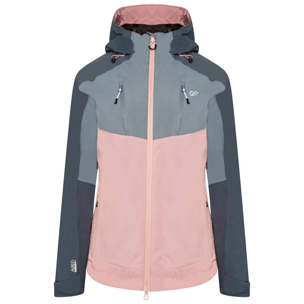 Dare 2B Womens/Ladies Diverse II Waterproof Jacket - Powder Pink/Bluestone