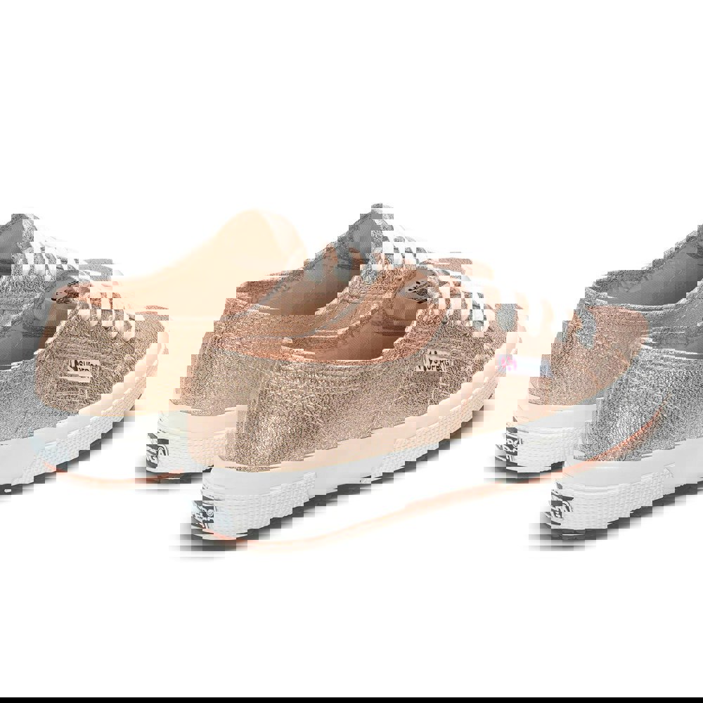 Superga 2750 OG Lamew Metallic Trainers - Rose Platinum