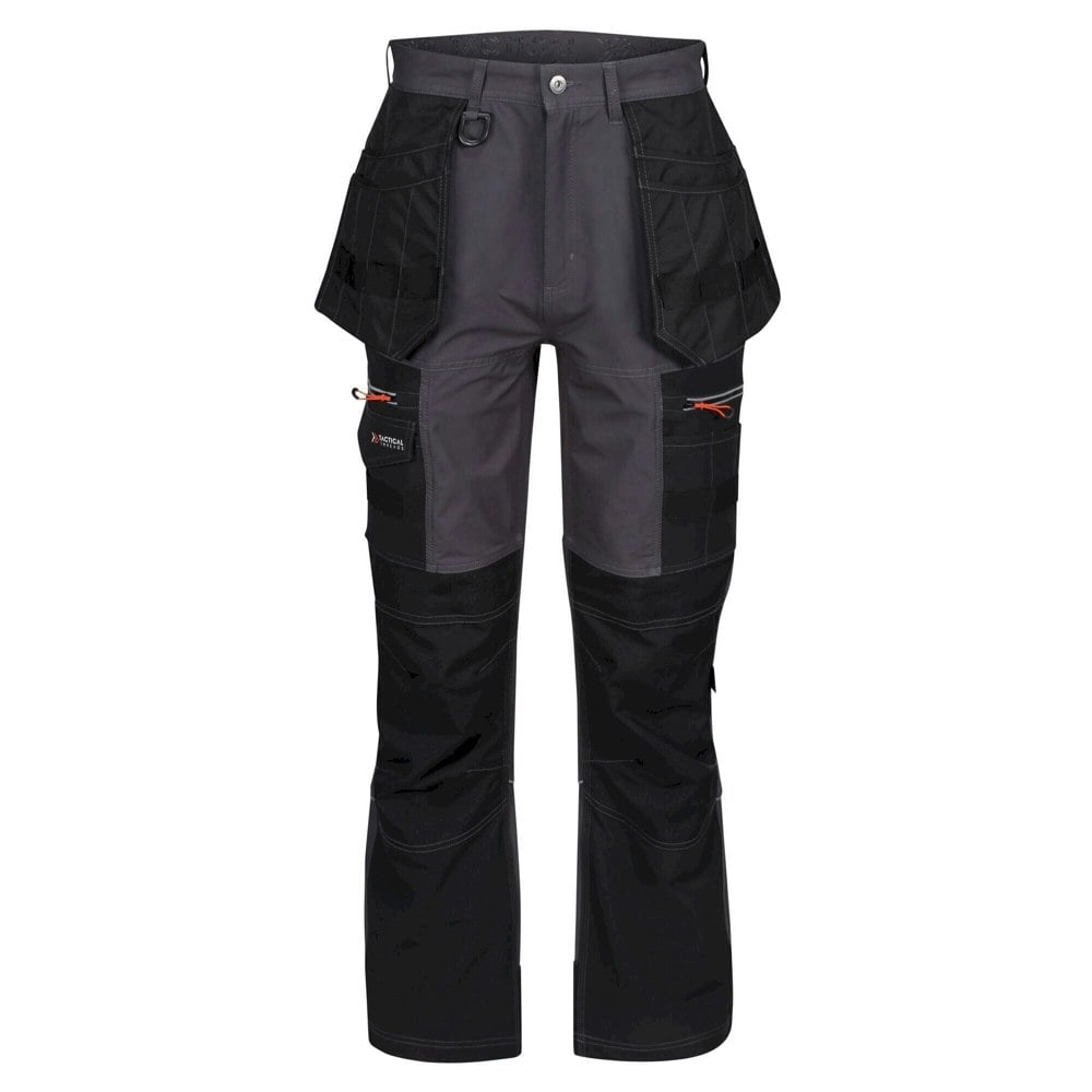 Regatta Professional Mens Softshell Stretch Work Trousers - Iron/Black