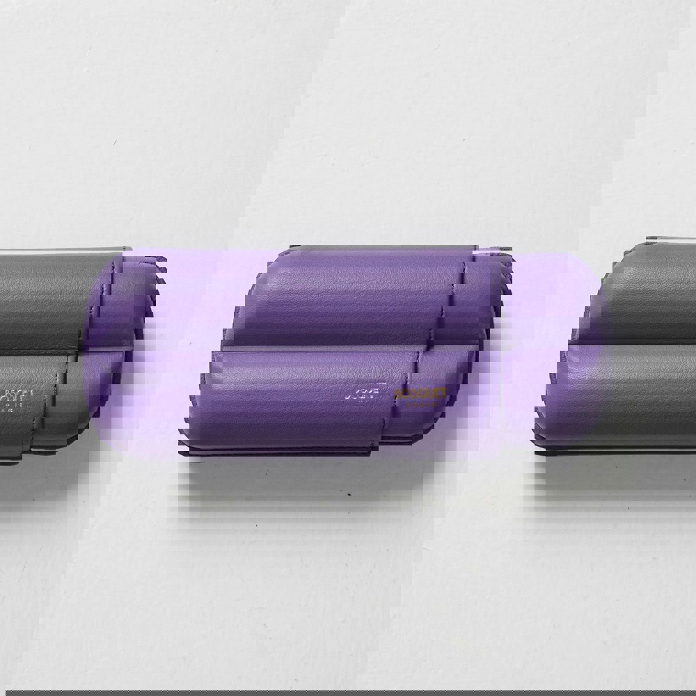 genuine smooth calf leather cigar case for 2 cigars, Leather cigar Case For 2 cigars - purple, elegant cigar case