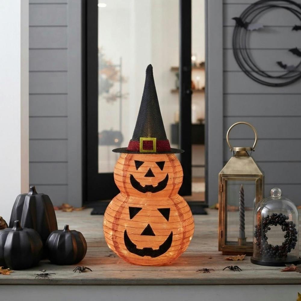 Garden Greatness Fabric 3D Pumpkin Stack Decoration