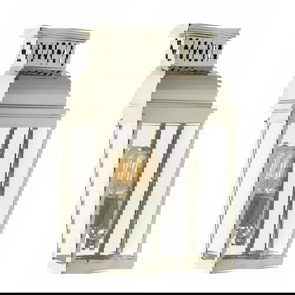 Outdoor IP44 Wall Light Highly Polished Nickel LED E27 100W d02569 Loops