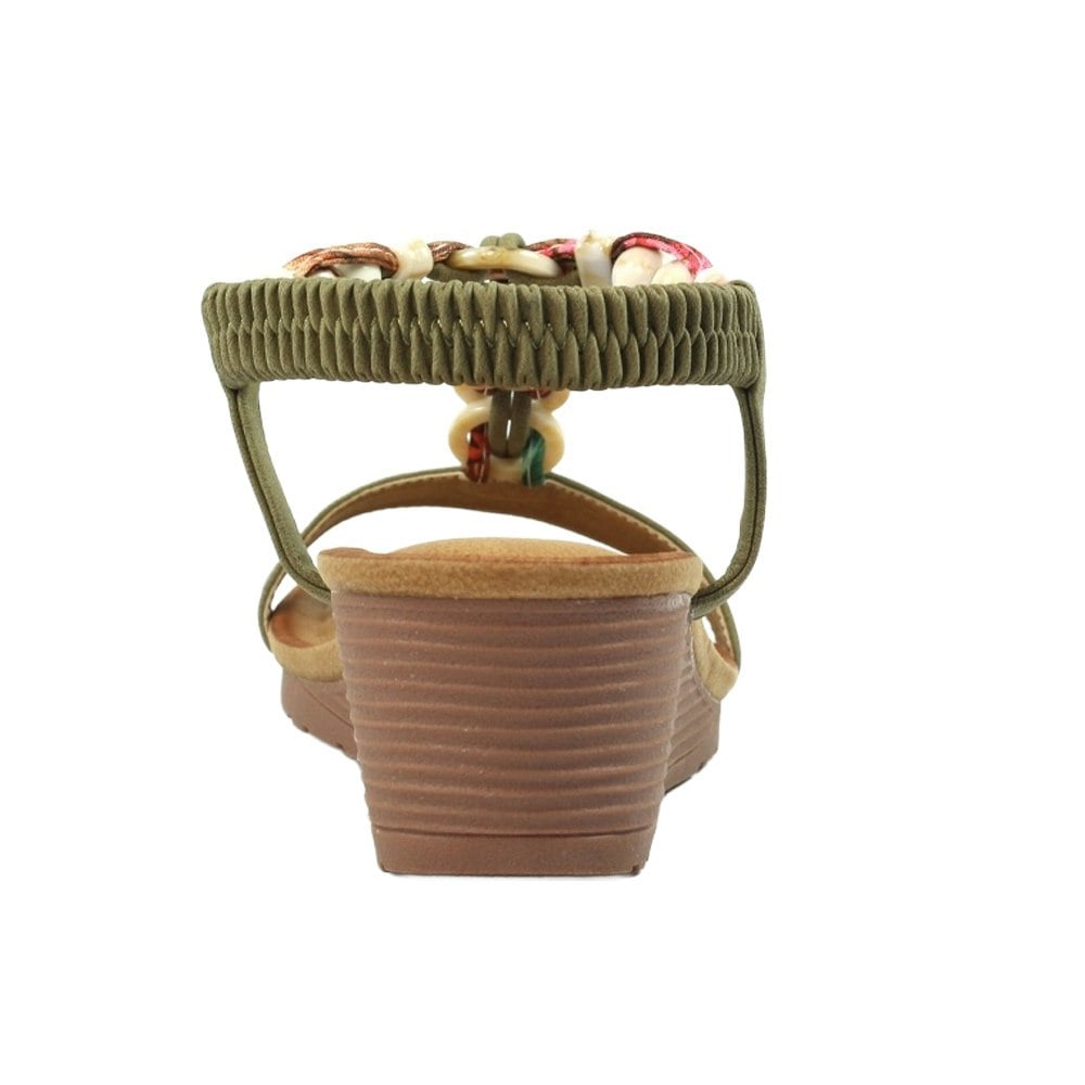 Lunar Womens/Ladies Clemont Sandals - Khaki Green