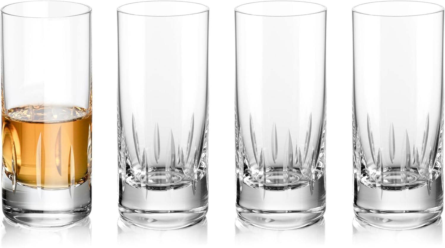 Hand Cut Linea Shot Glasses - Set of 4