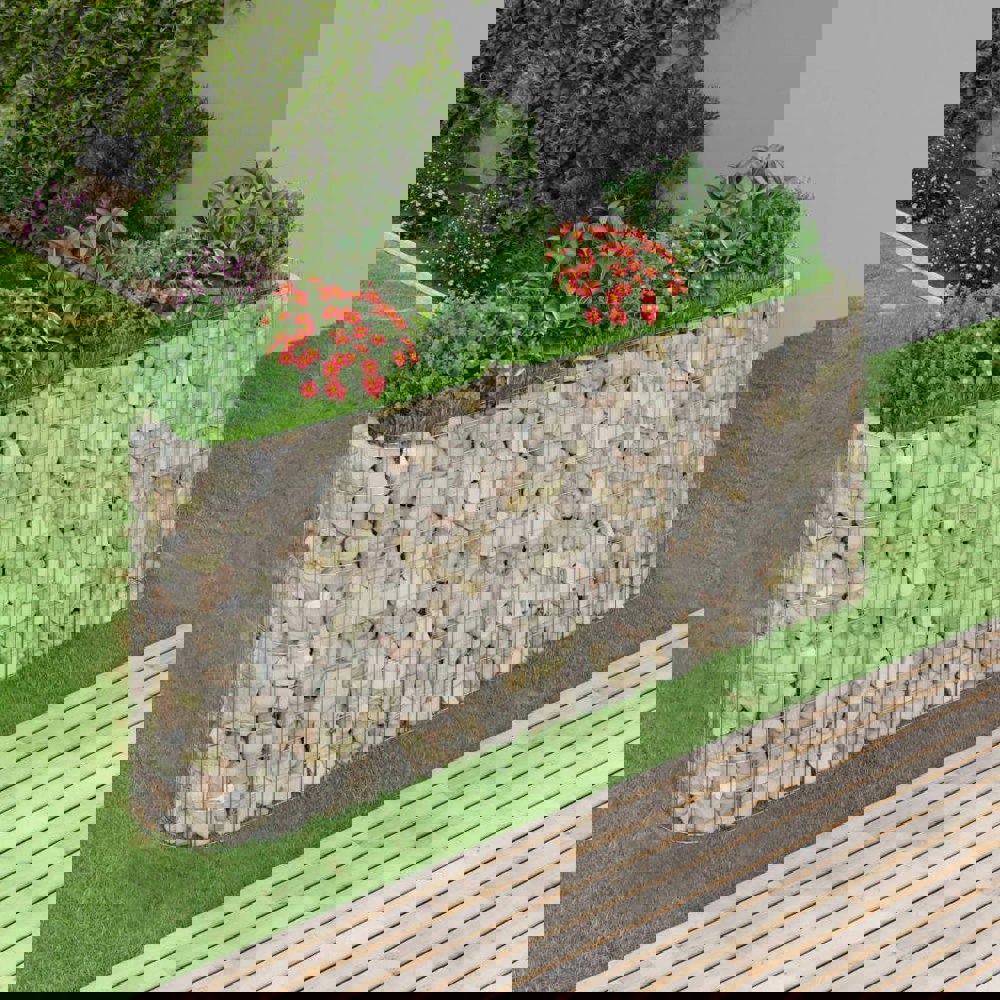 Berkfield Gabion Raised Bed Galvanised Iron 260x50x100 cm
