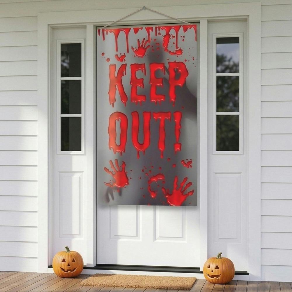Garden Greatness Spooky Keep Out Halloween Door Cover