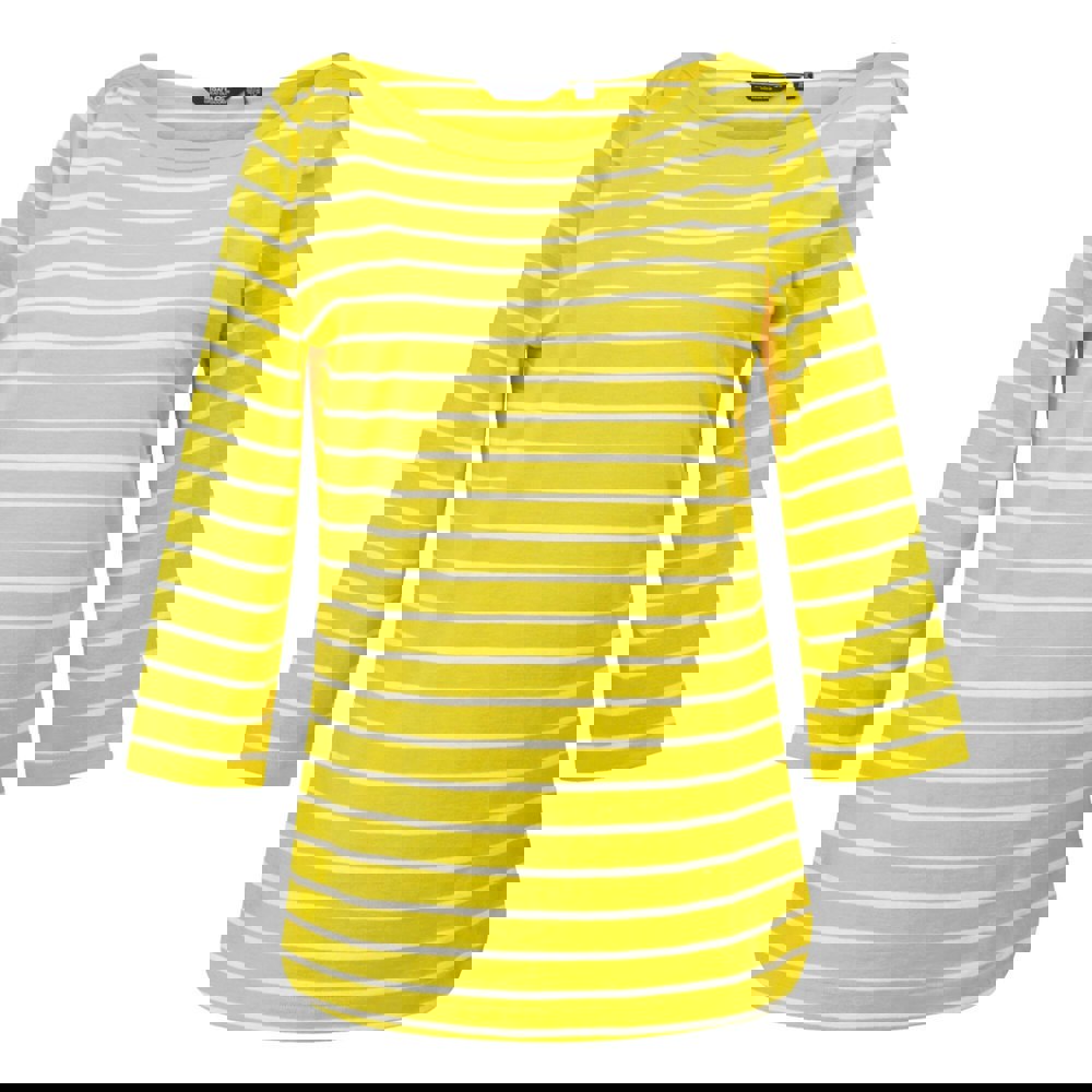 Regatta Women's Bayletta 3/4 Sleeve Top - Maize Yellow/White