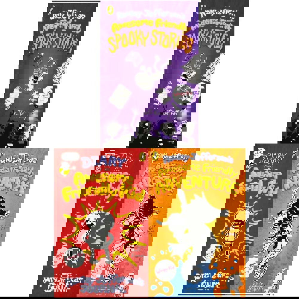 3 Book Set Diary of an Awesome Friendly Kid, Awesome Friendly Adventure, Awesome Friendly Spooky Stories