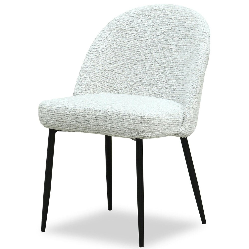 Wyld Haus Montsoreau Upholstered White Curved Backrest Dining Chair