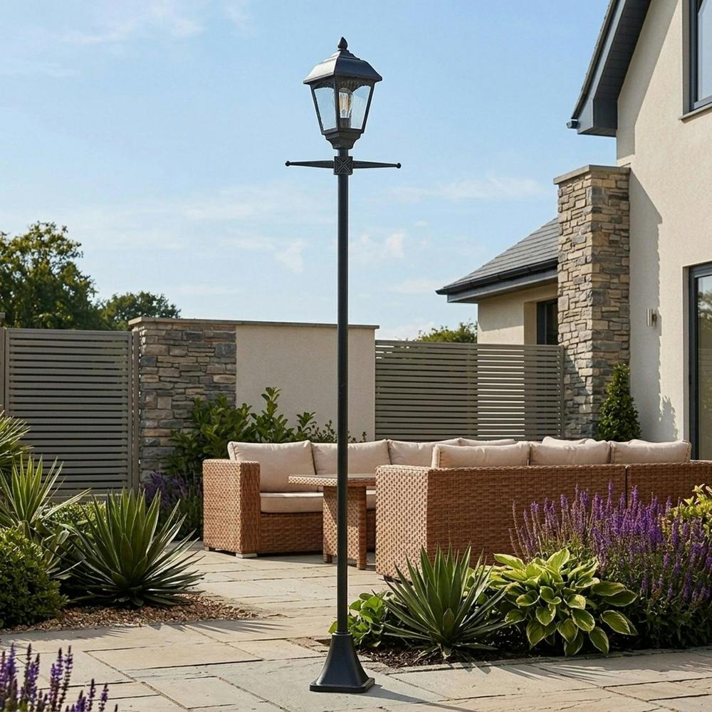 Garden Greatness Victoriana Solar Garden Lamp Post Light