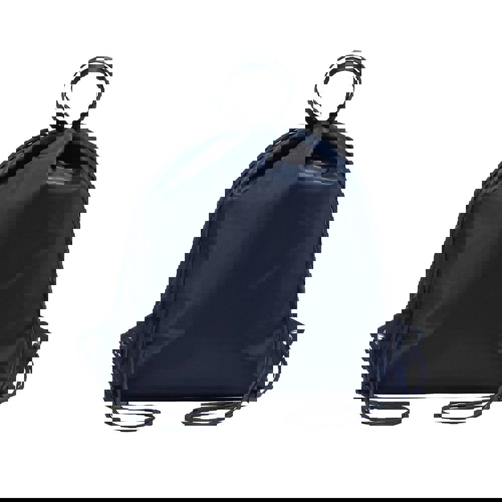 Hugo Boss Leather Drawstring Bag - Navy