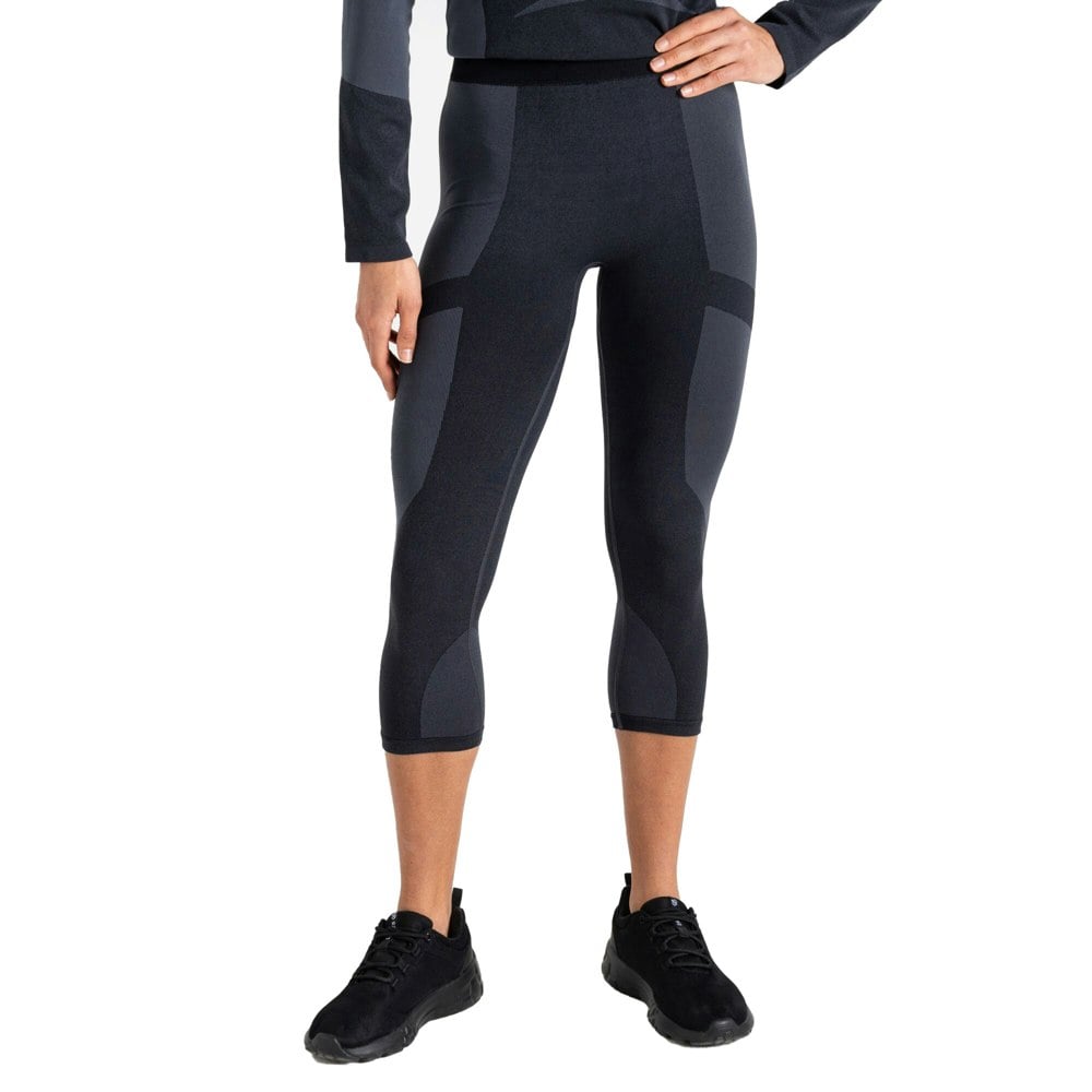 Dare 2B Womens/Ladies In The Zone II Panel 3/4 Leggings - Black/Black