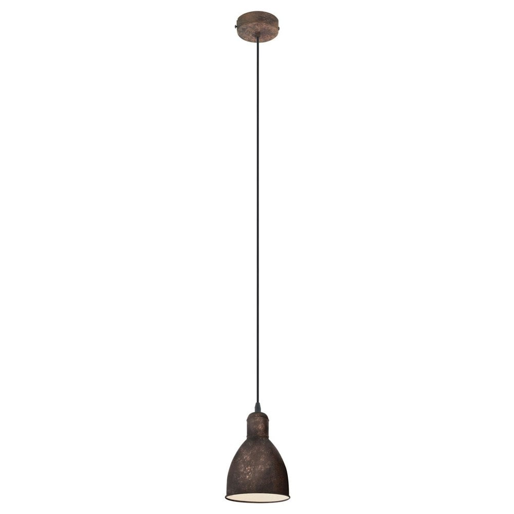 Hanging Ceiling Pendant Light Antique Copper Shade 1 x 40W E27 Bulb Feature Loops
