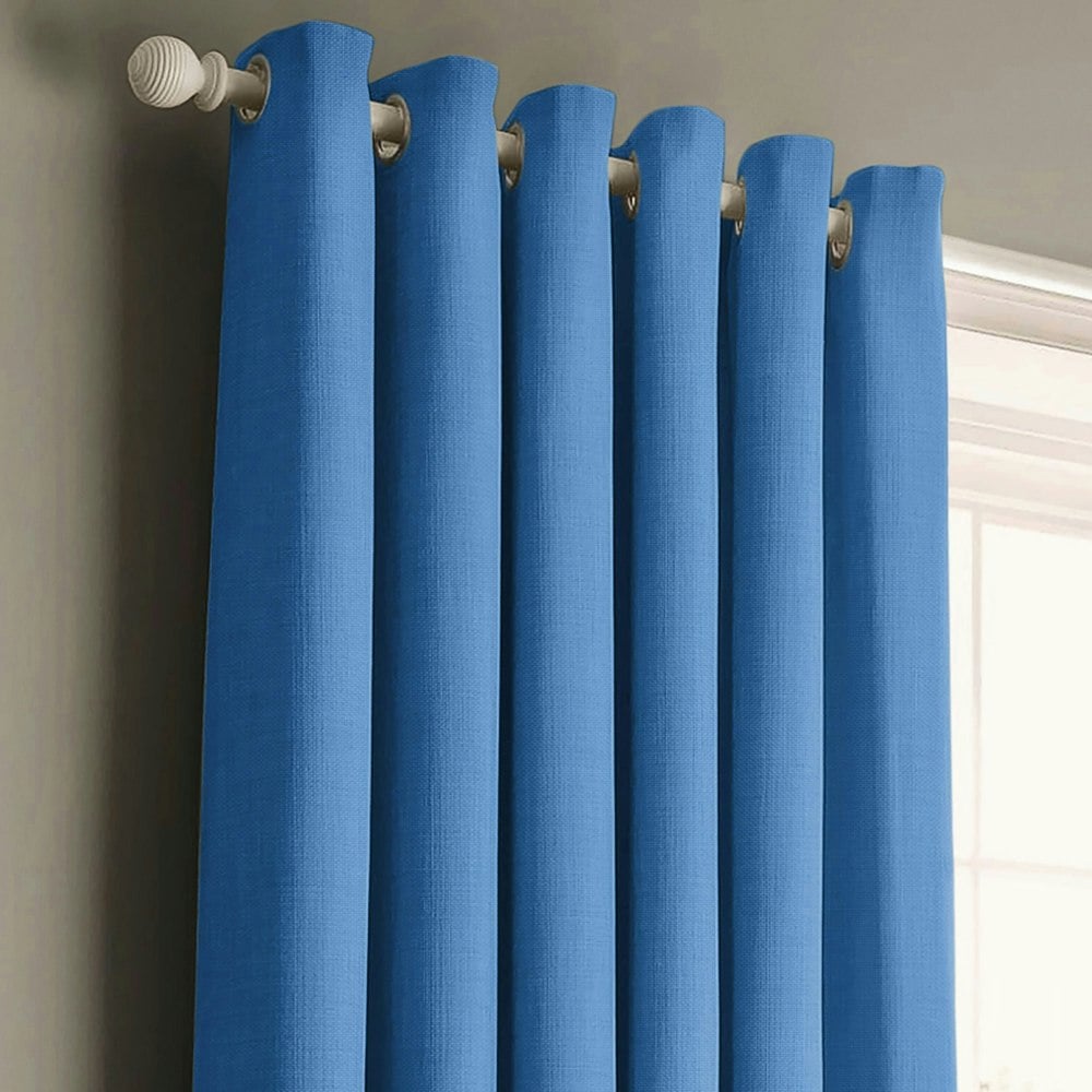 Velosso Panama Ready Made Cotton Eyelet Curtains - 168cm x 137cm