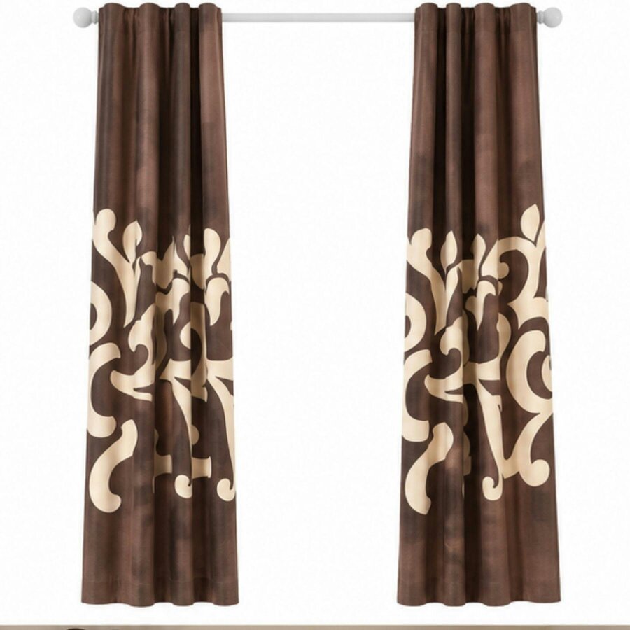 Smart Living ECO Curtain - Chocolate/Cream - 66"x72"