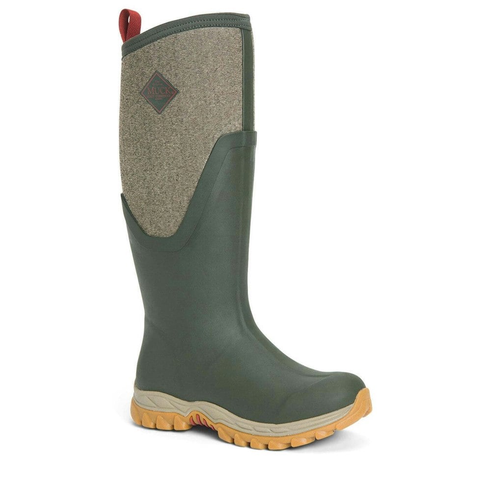 Muck Boots Womens Arctic Sport Tall Pull On Wellie Boots - Olive