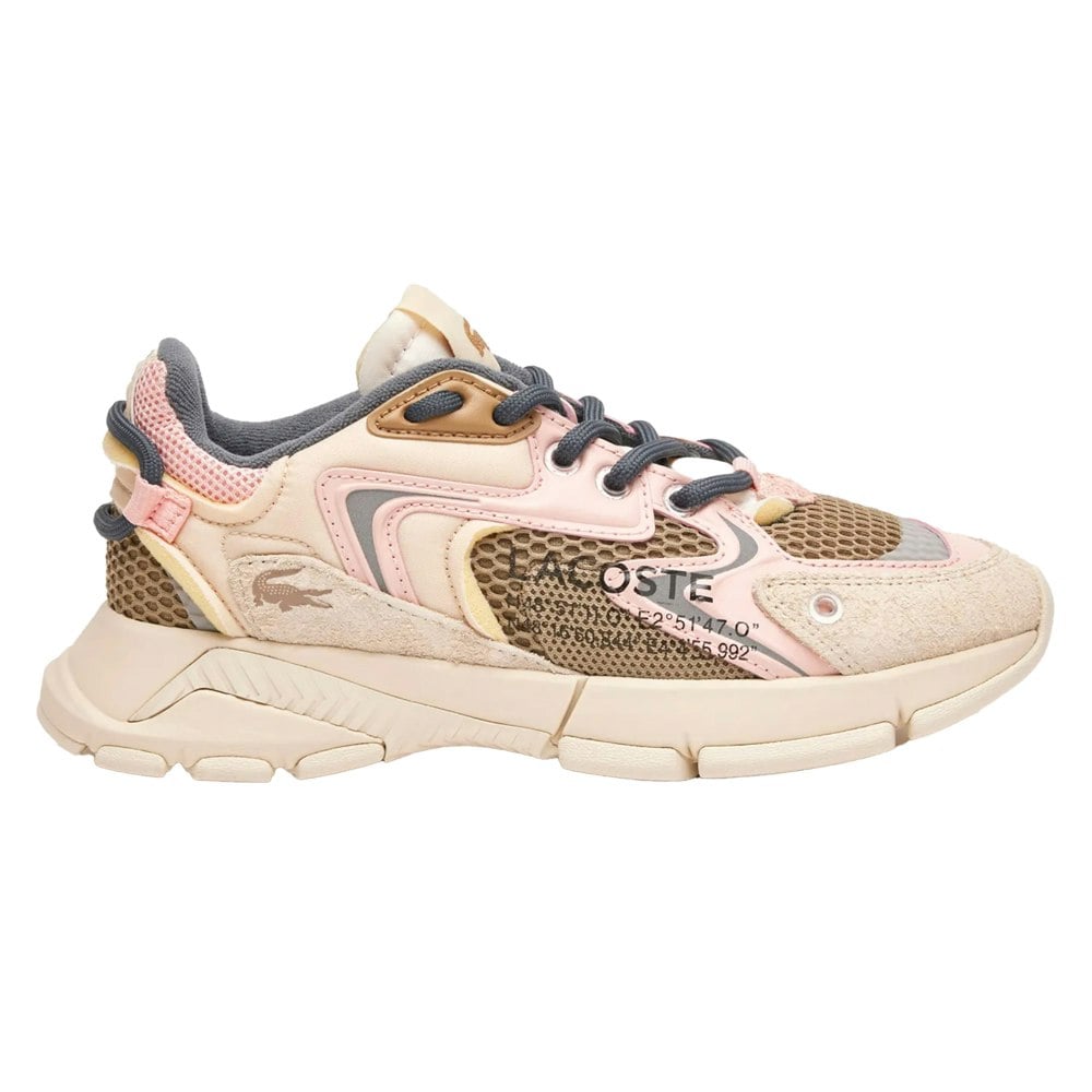 Lacoste Womens L003 Neo Leather Detailing Trainers - Off White