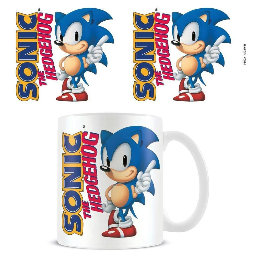 Sonic The Hedgehog Classic Gaming Icon Mug - White/Blue