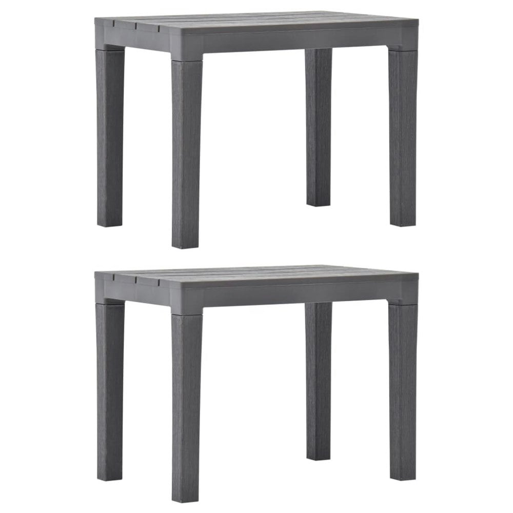 Berkfield Garden Benches 2 pcs Mocca Plastic