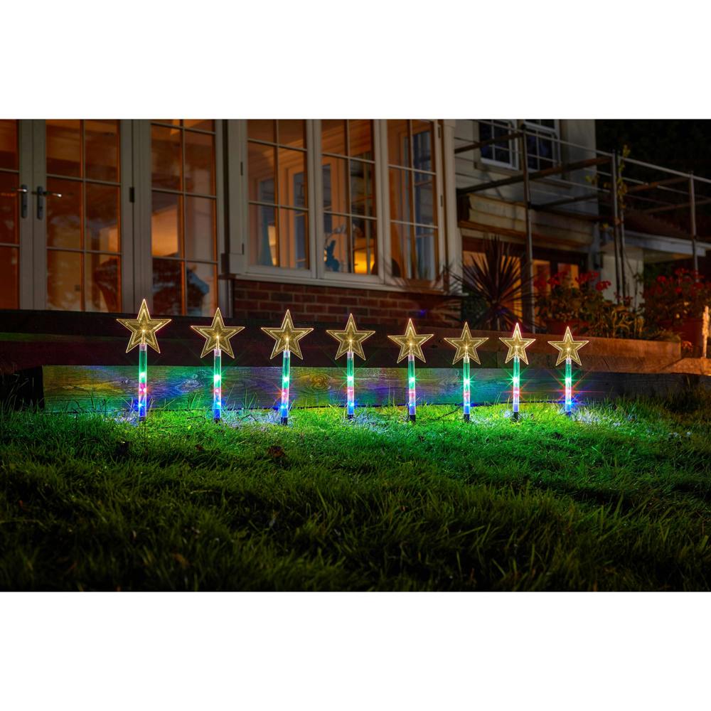 Scotts of Stow StarDecor Stakes Set of 8 Multi Coloured