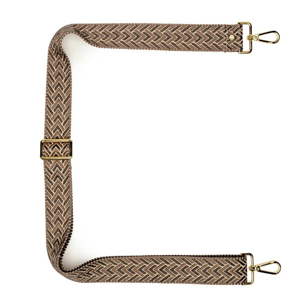 Elie Beaumont Crossbody strap - Graphite Herringbone