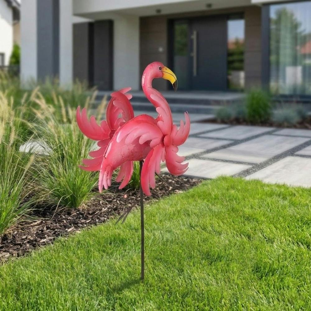 Garden Greatness Flamingo Garden Stake Wind Spinner