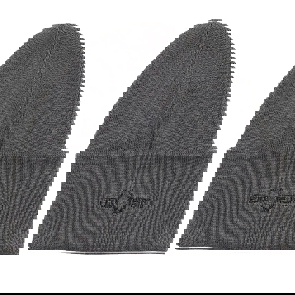 Fred Perry Graphic Logo Gunmetal Grey Beanie