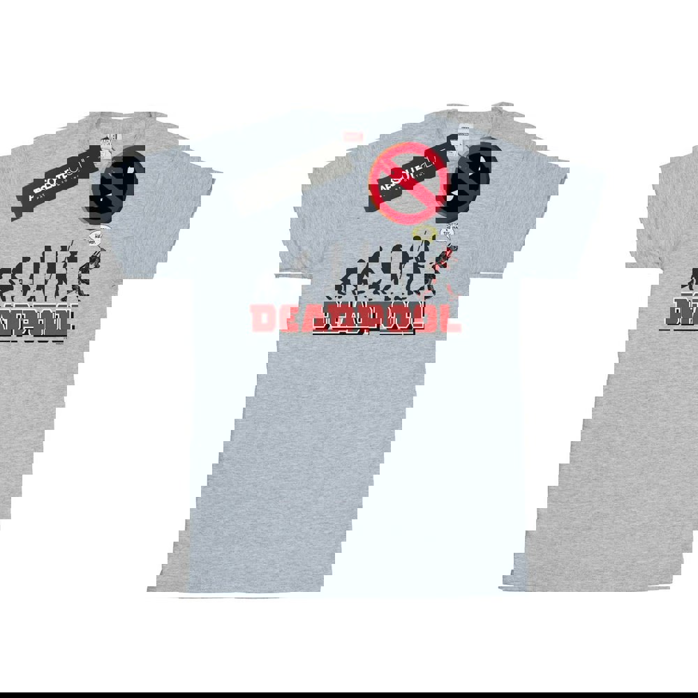 Marvel Mens Deadpool Evolution T-Shirt - Sports Grey